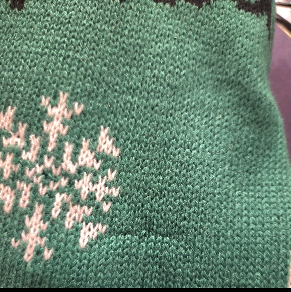 New Directions Green Sheep Christmas Sweater - Picture 6 of 6